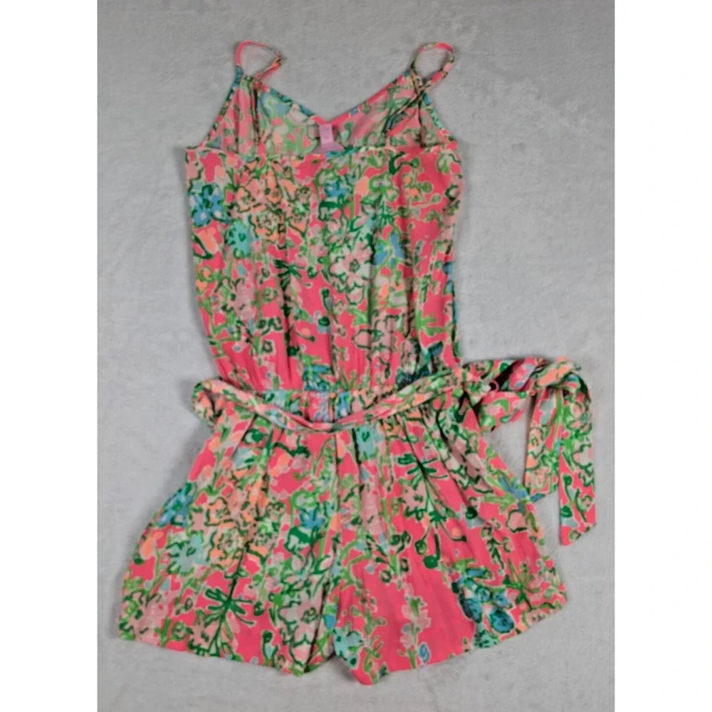 Lilly Pulitzer Deanna Romper‎ Womens XXS Flamingo Pink Southern Charm NWT